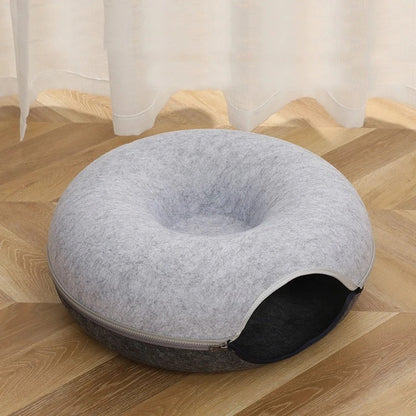 Peekaboo Cat Cave in Two-tone (light top, dark bottom)